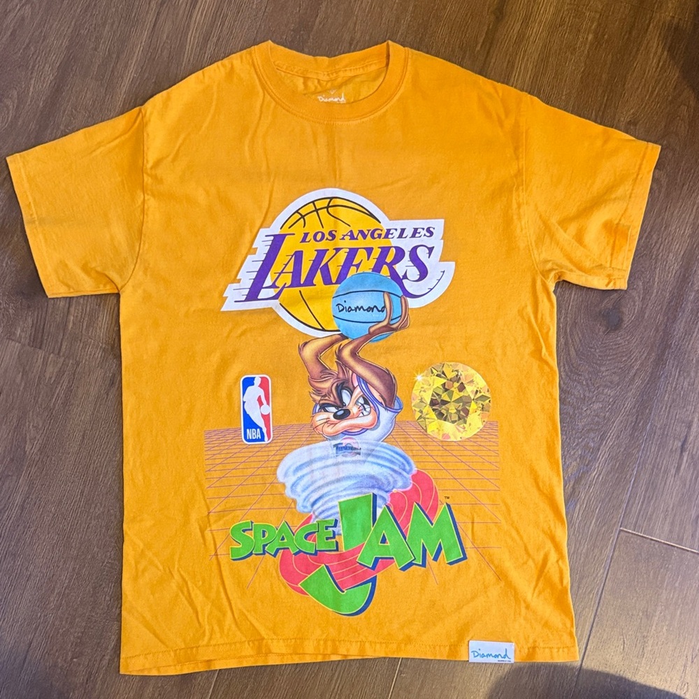 Diamond Supply Co. Yellow Lakers Space Jam Graphic Tee